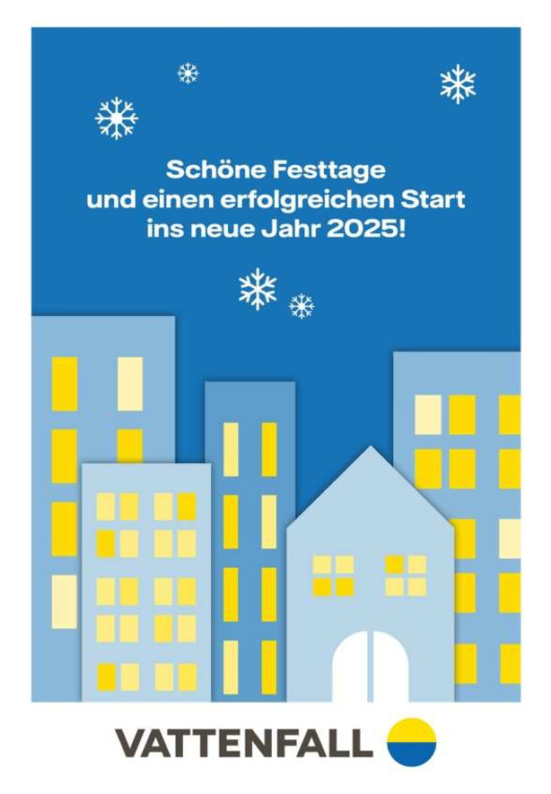 Vattenfall Next Energy: Weihnachtskarte